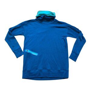 Mons Royale Cortina Women Size XS High Neck Merino Wool Long Sleeve Thumbholes